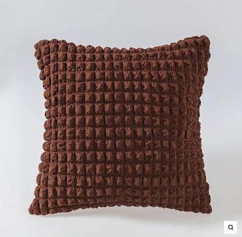 Bubble Cushion Cover Square 16✘16 Inches - Brown