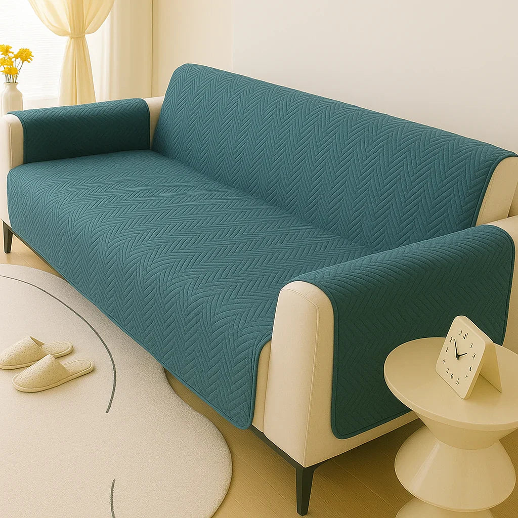 New MAT ULTRASONIC SUPER SOFT SOFA COVER ZINC