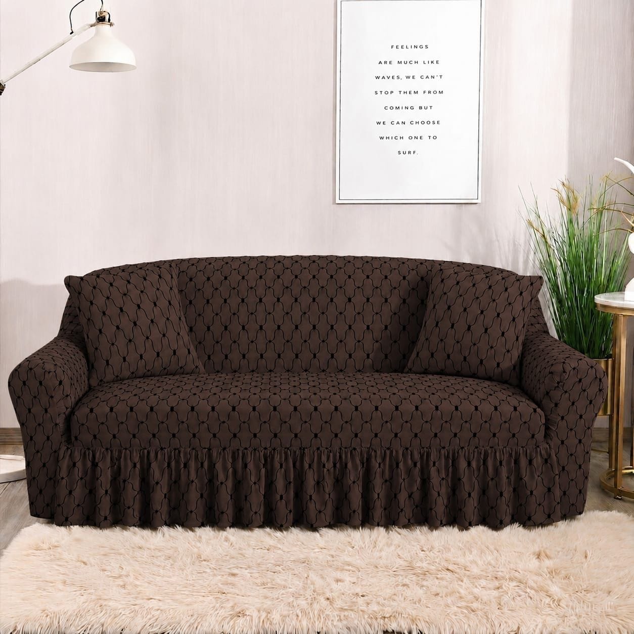 Butterfly Sofa Cover - Brown