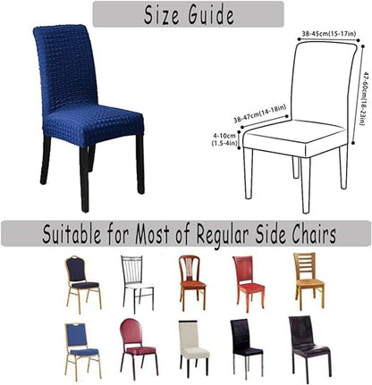 Bubble Style Fitted Chair Cover Blue