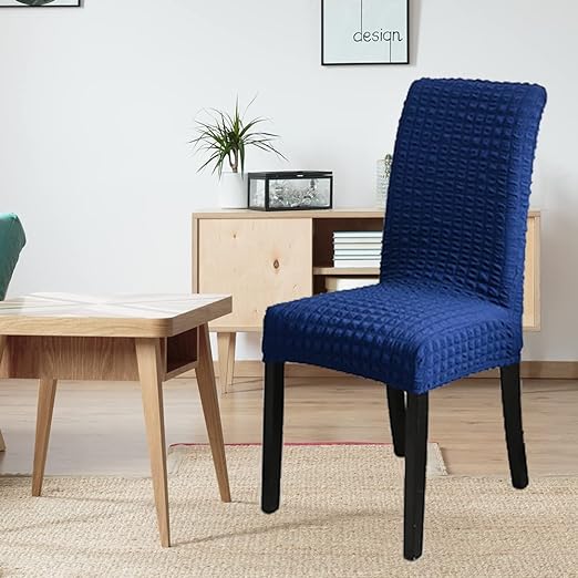 Bubble Style Fitted Chair Cover Blue