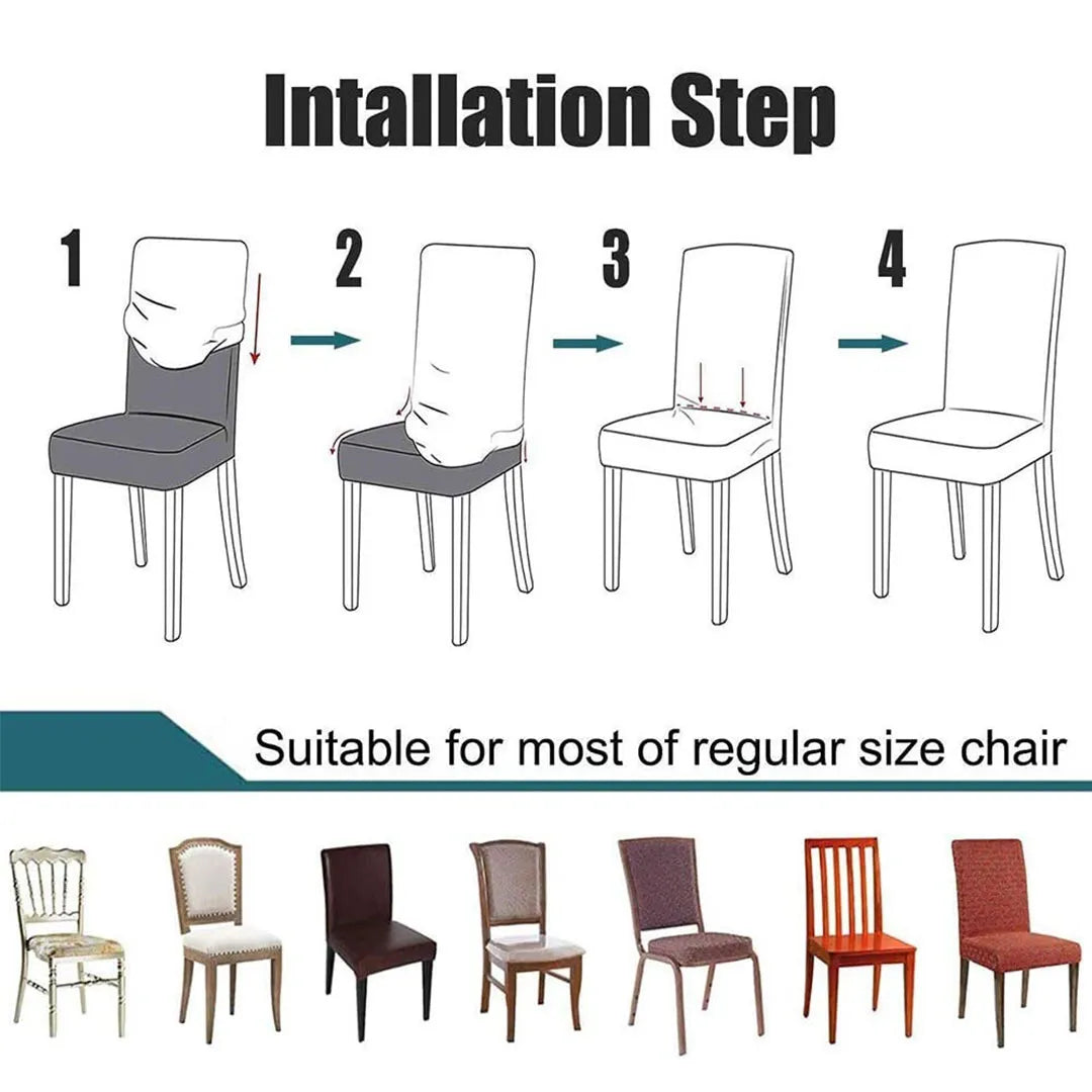Imported Mash Fitted  Chair Cover  Dark Brown