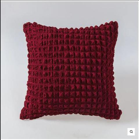 Bubble Cushion Cover Square 16✘16 Inches - Maroon