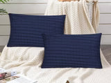 Bubble Cushion Cover Square 16✘16 Inches - Navy blue