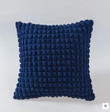 Bubble Cushion Cover Square 16✘16 Inches - Navy blue