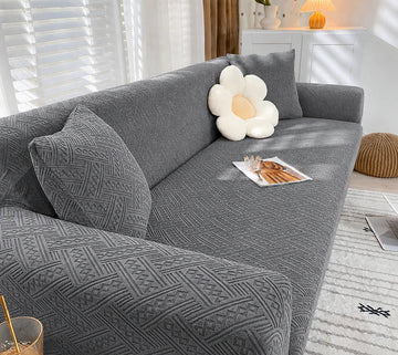 Royal Wave Sofa Cover - Dark Brown