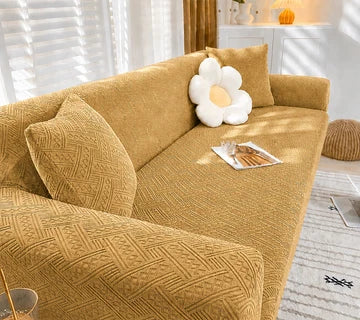 Royal Wave Sofa Cover - Dark Brown