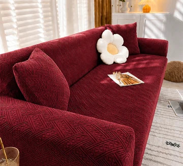 Royal Wave Sofa Cover - Dark Brown