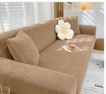 Royal Wave Sofa Cover - Dark Brown