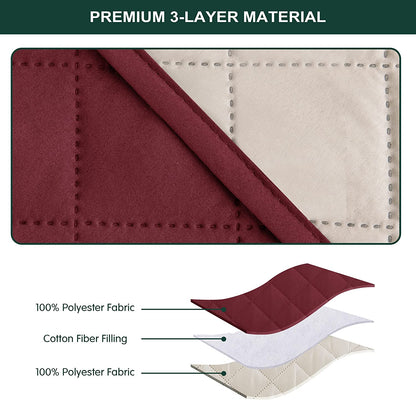 Quilted Cushion Cover Square 16✘16 Inches - Maroon