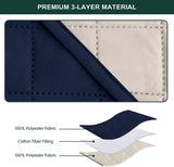 Quilted Cushion Cover Square 16✘16 Inches - Navy Blue