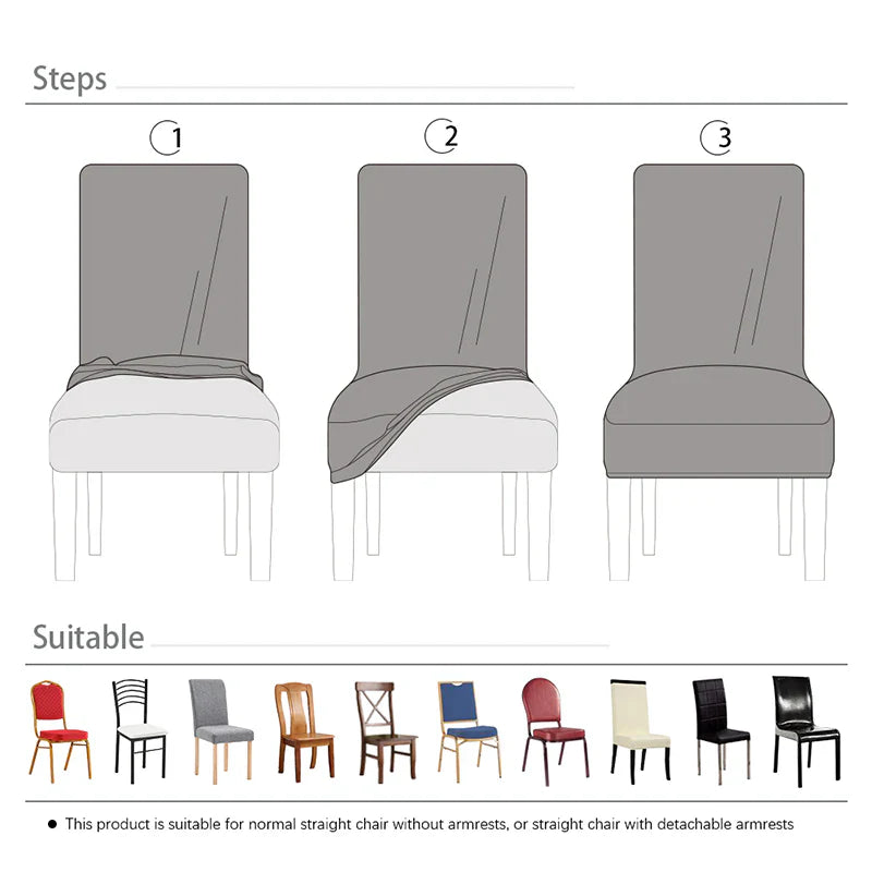 Premium Zabra Velvet Chair Cover Gray