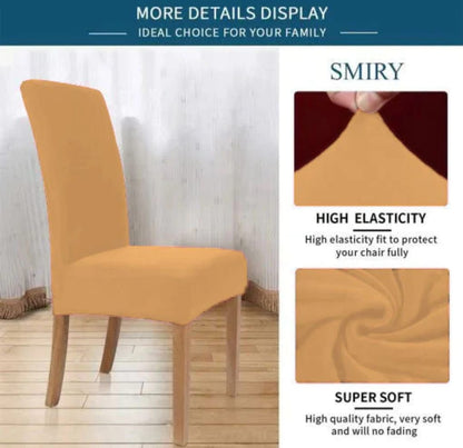 Imported Mash Fitted  Chair Cover  Golden