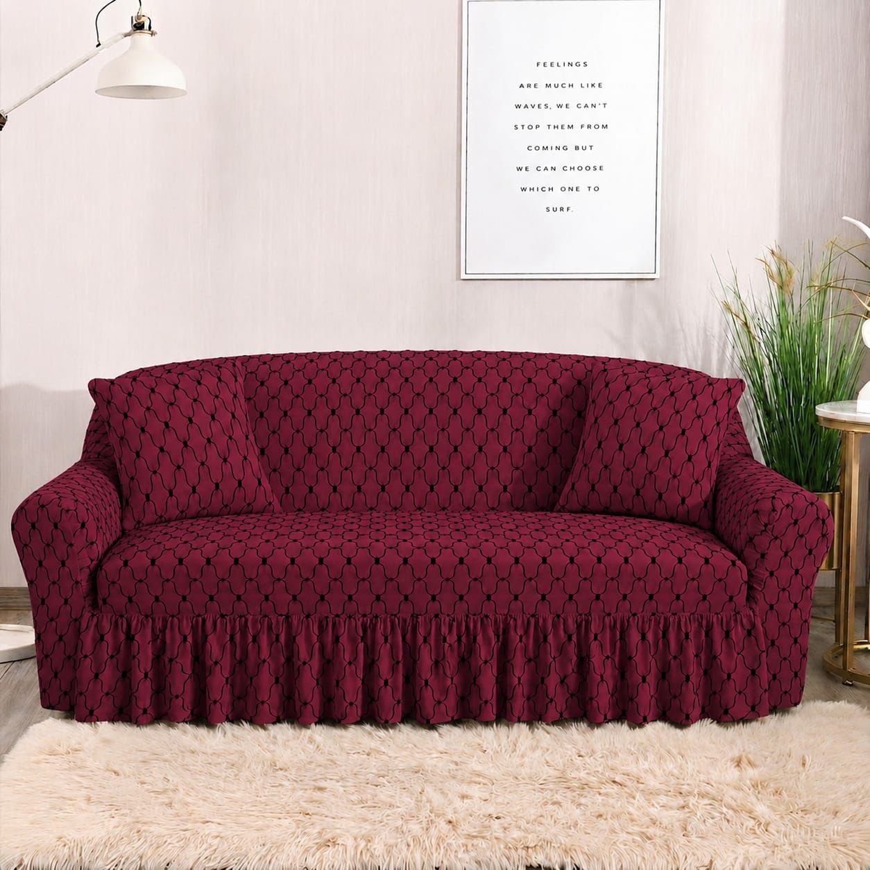 Butterfly Sofa Cover - Maroon