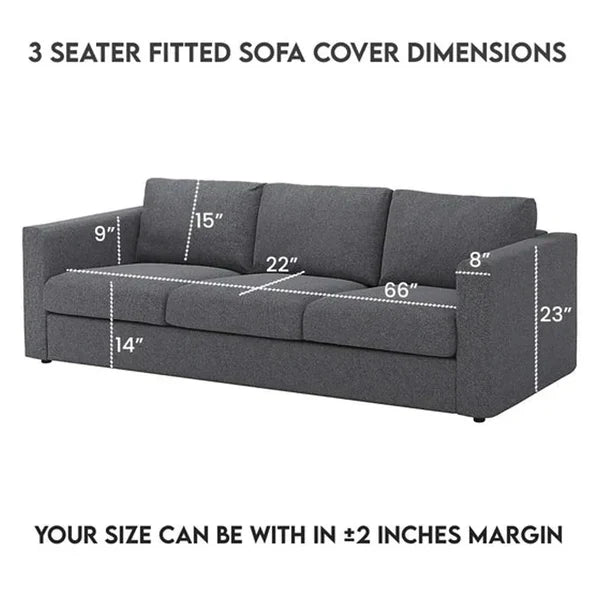 Stripe Jacquard Sofa Cover - Copper