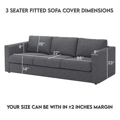 Stripe Jacquard Sofa Cover - Copper