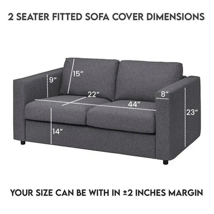 Stripe Jacquard Sofa Cover - Copper
