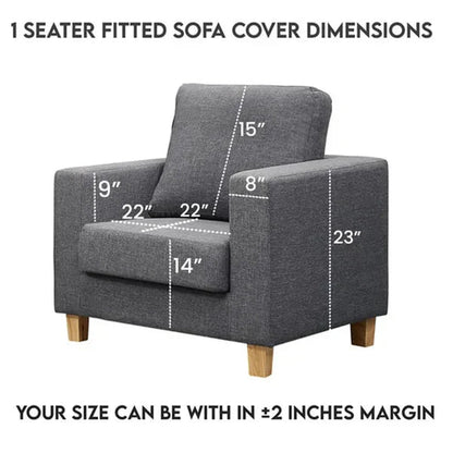 Stripe Jacquard Sofa Cover - Copper